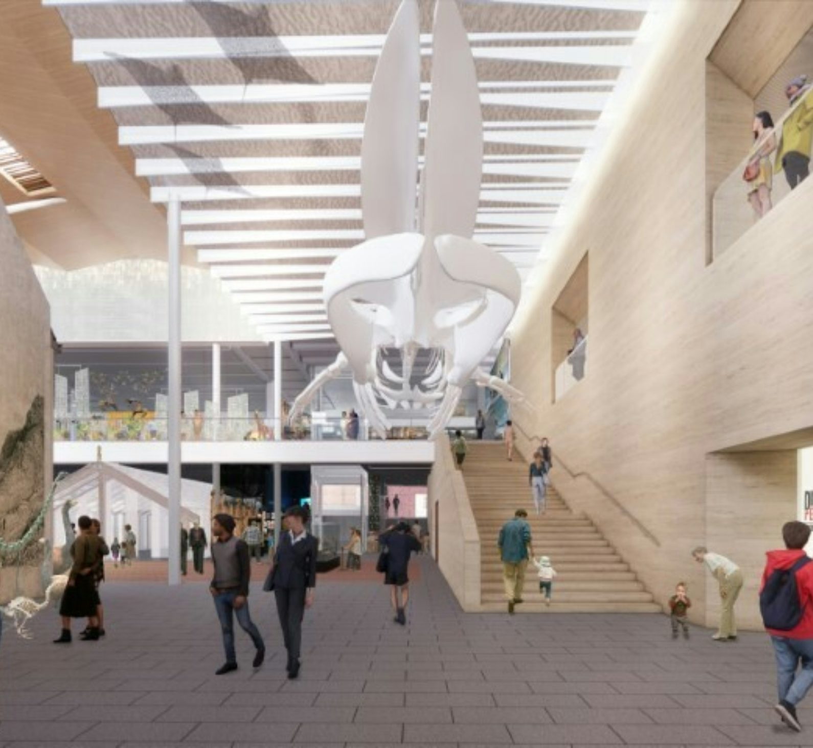 20 02 Canterbury Museum Preliminary Design Render Whale Atrium From Entry CR Credit Athfield Architects jpg Small